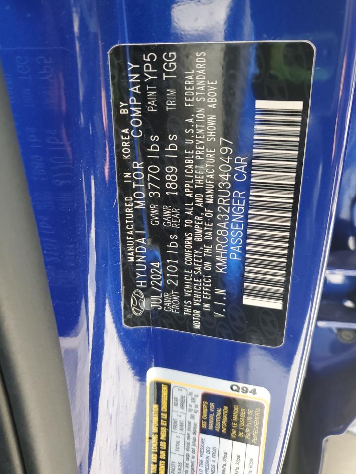 2024 Hyundai Venue Sel VIN: KMHRC8A32RU340497 Lot: 91878655