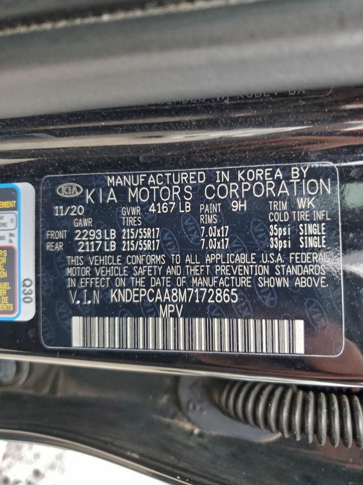 2021 Kia Seltos Lx VIN: KNDEPCAA8M7172865 Lot: 93863435