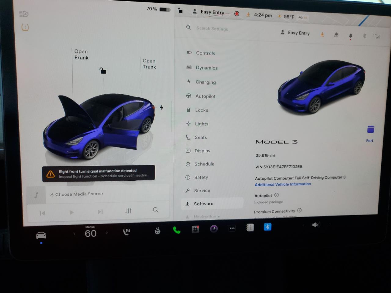 2023 Tesla Model 3 VIN: 5YJ3E1EA7PF710255 Lot: 91219095