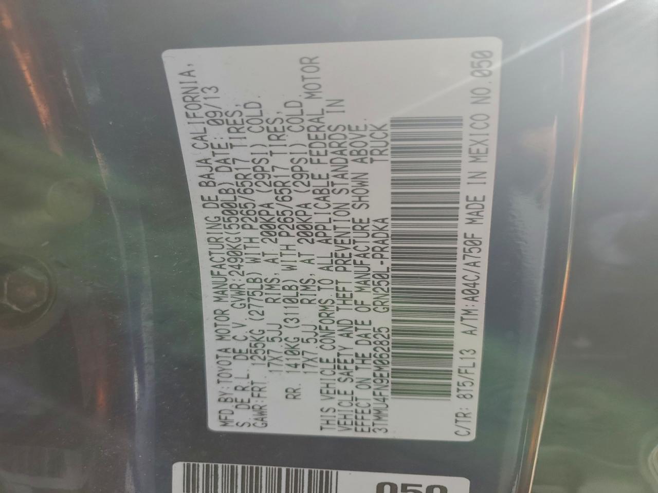 2014 Toyota Tacoma Double Cab Long Bed VIN: 3TMMU4FN9EM062825 Lot: 94369735