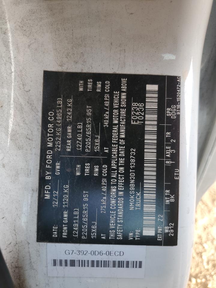 2013 Ford Transit Connect Xlt VIN: NM0KS9BN3DT138732 Lot: 92188285