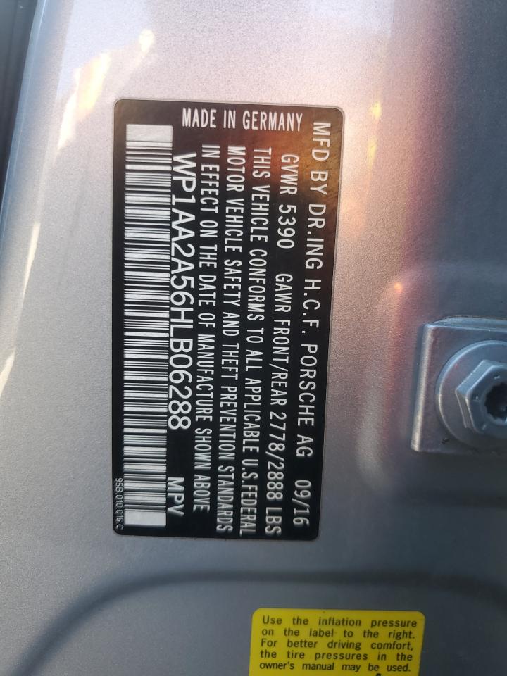 2017 Porsche Macan VIN: WP1AA2A56HLB06288 Lot: 92544275