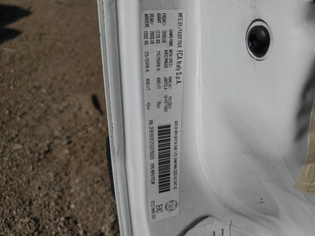 2015 Ram Promaster City Tradesman Slt VIN: ZFBERFDT2F6978009 Lot: 91621135