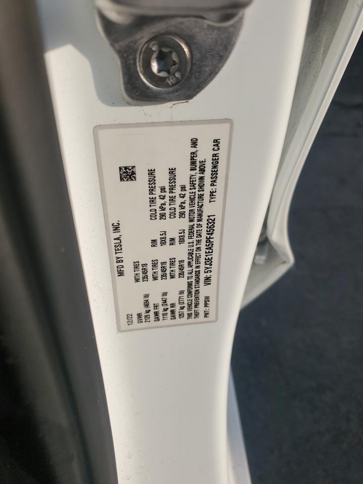 2023 Tesla Model 3 VIN: 5YJ3E1EA5PF456321 Lot: 92842865