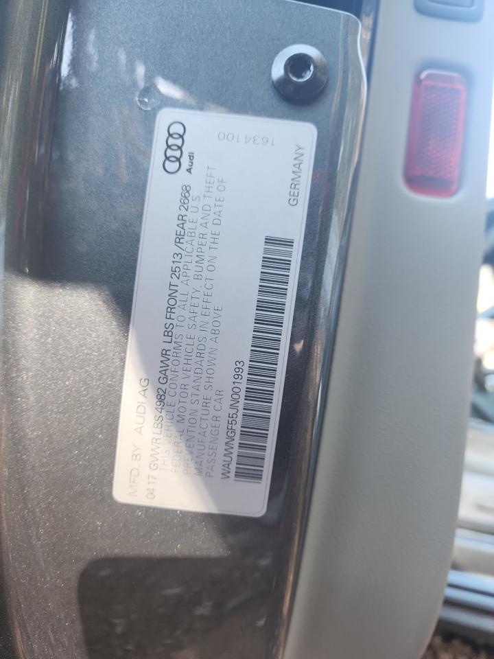 2018 Audi A5 Premium VIN: WAUWNGF55JN001993 Lot: 92355495