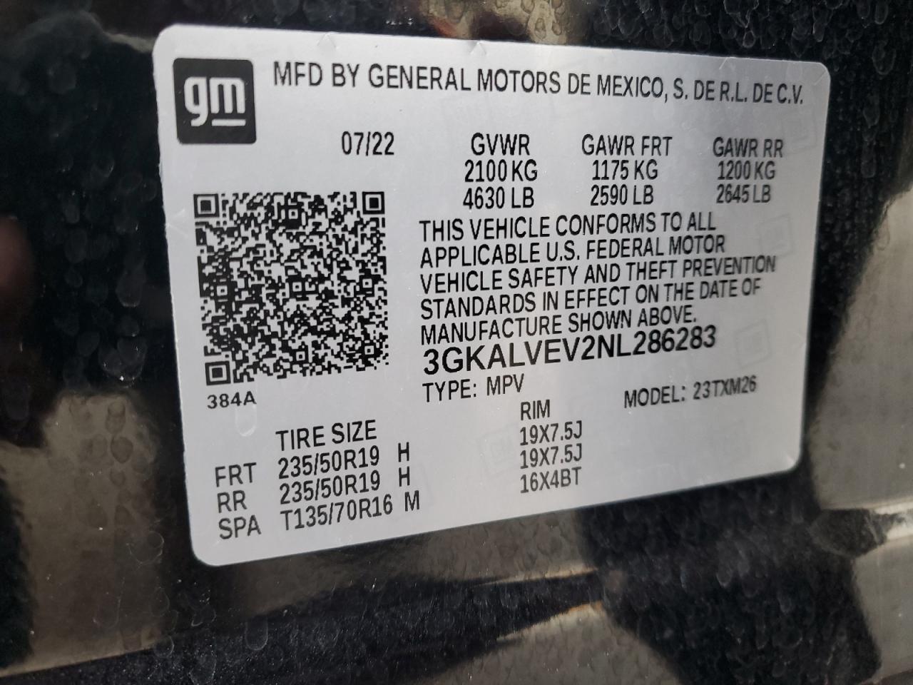 2022 GMC Terrain Slt VIN: 3GKALVEV2NL286283 Lot: 90880725