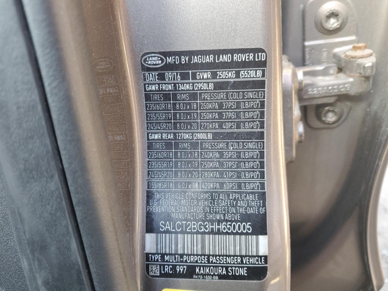 2017 Land Rover Discovery Sport Hse Luxury VIN: SALCT2BG3HH650005 Lot: 92612915