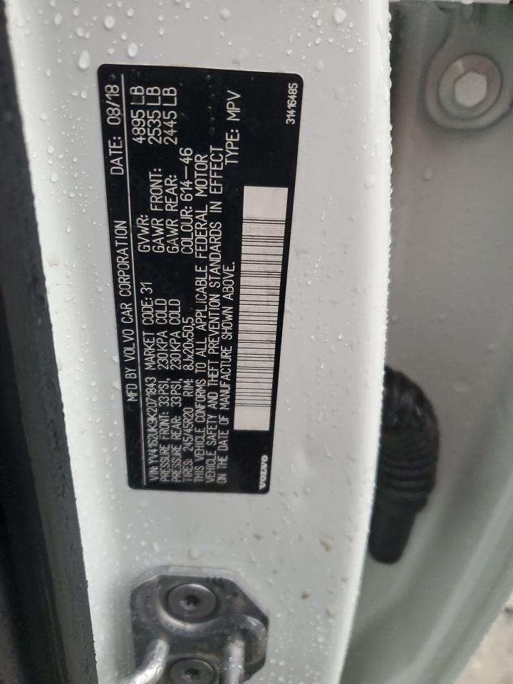 2019 Volvo Xc40 T5 Momentum VIN: YV4162UK9K2071843 Lot: 90800575