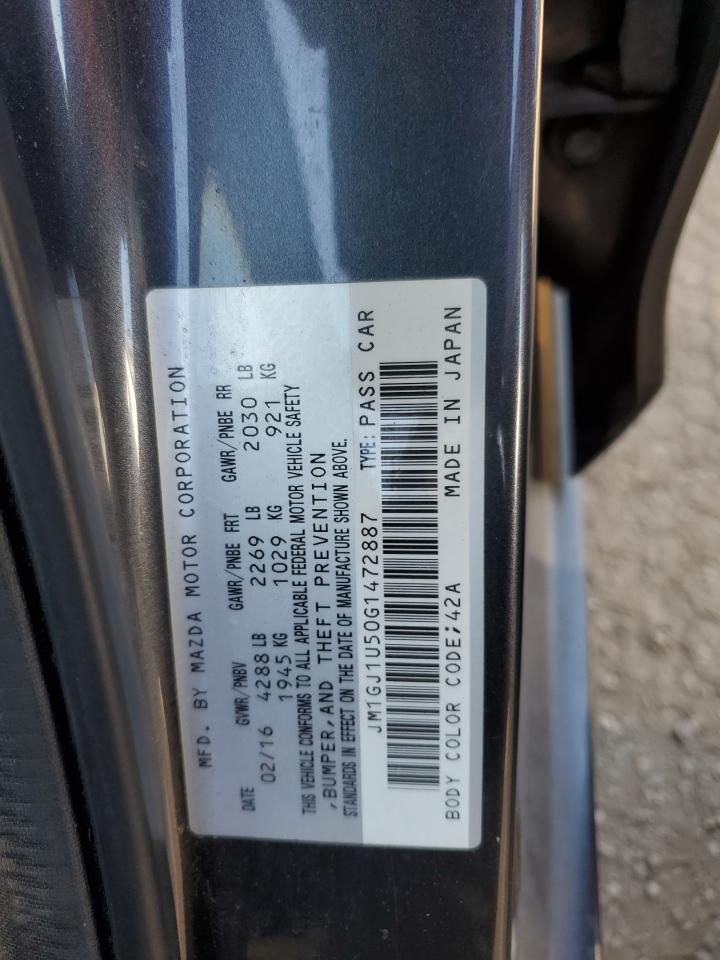 2016 Mazda 6 Sport VIN: JM1GJ1U50G1472887 Lot: 92908845