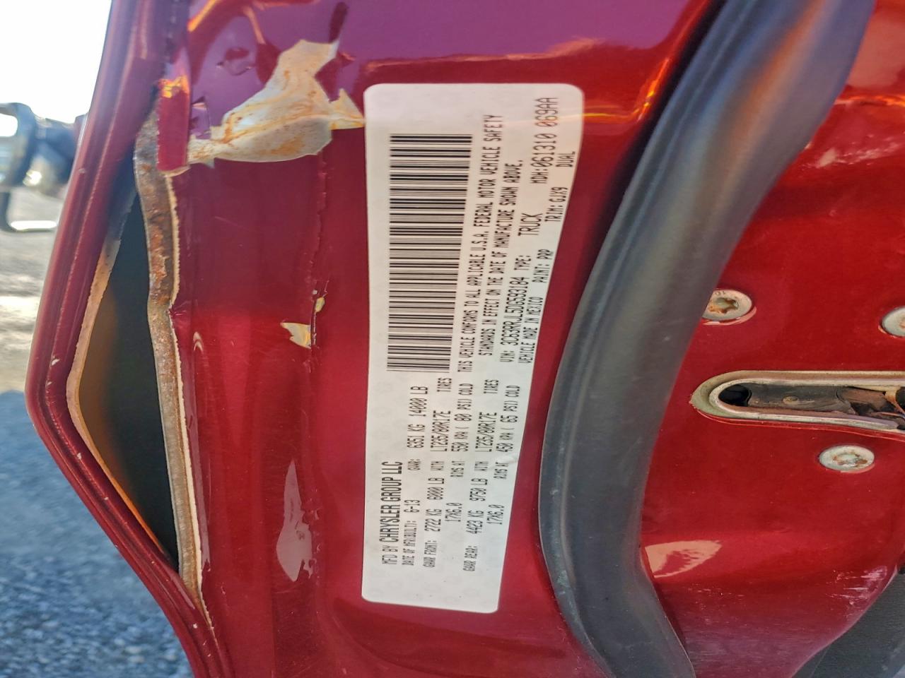 2013 Ram 3500 Laramie VIN: 3C63RRJL5DG593184 Lot: 93934295