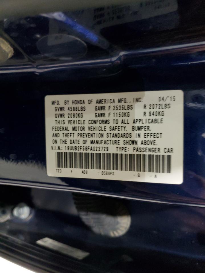 2015 Acura Tlx Tech VIN: 19UUB2F58FA022729 Lot: 92177405