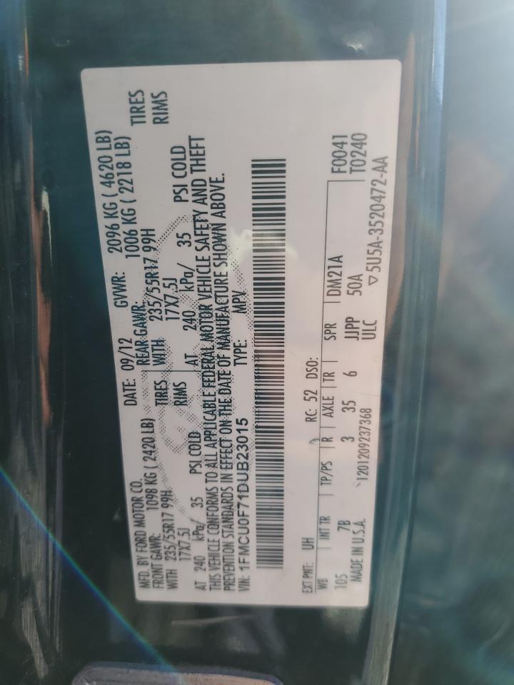 2013 Ford Escape S VIN: 1FMCU0F71DUB23015 Lot: 90863625