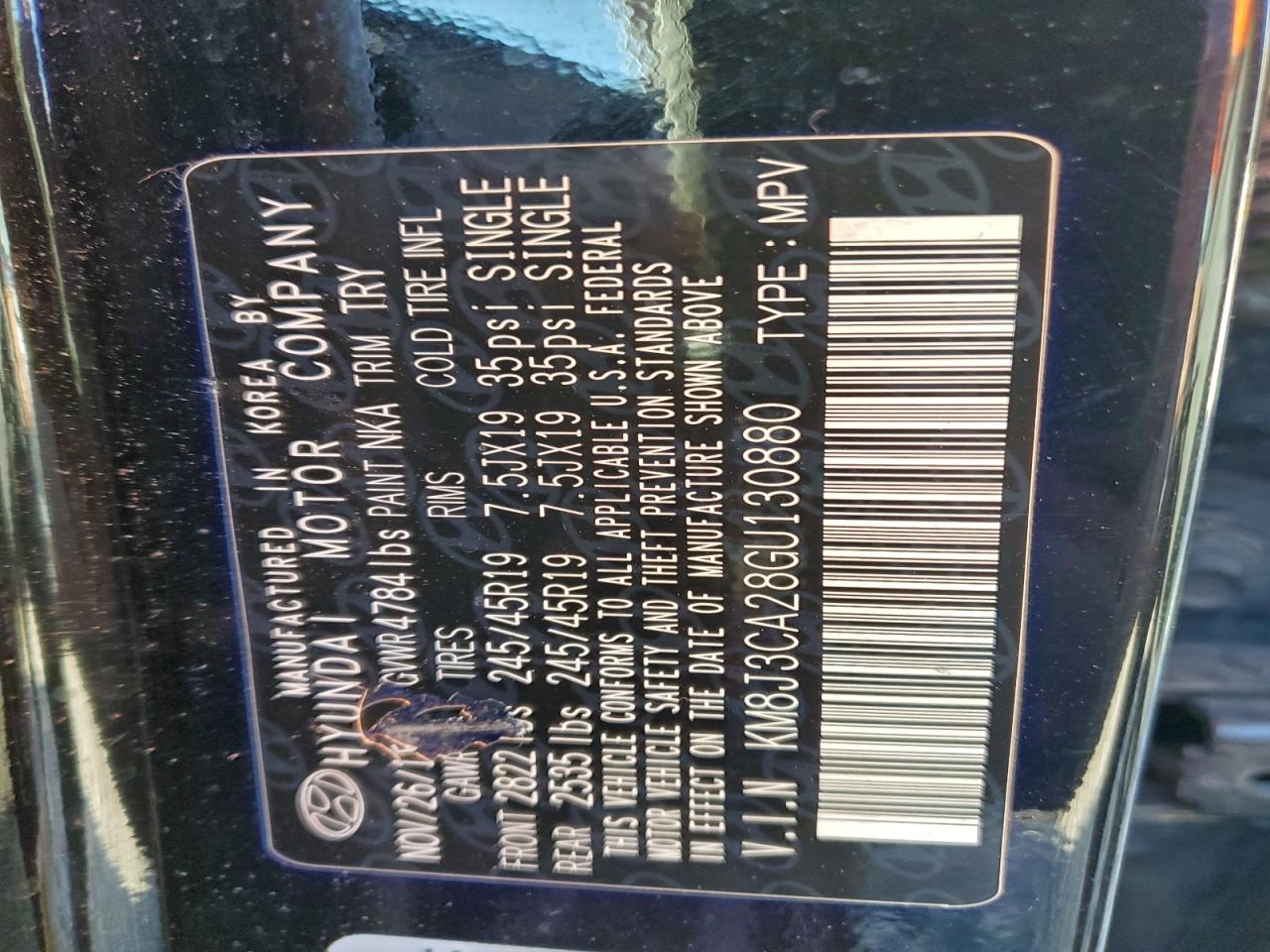 2016 Hyundai Tucson Limited VIN: KM8J3CA28GU130880 Lot: 93287405