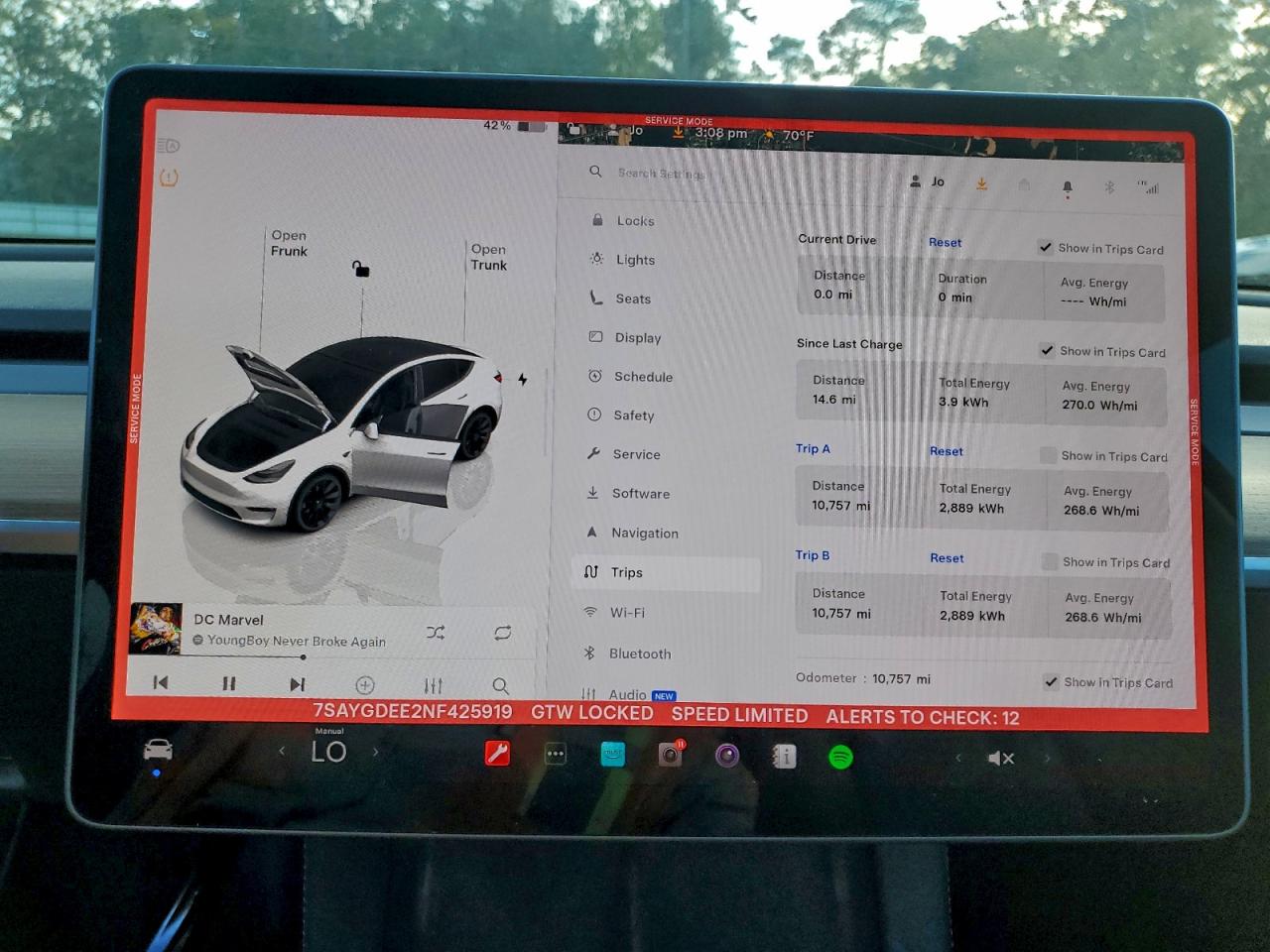 2022 Tesla Model Y VIN: 7SAYGDEE2NF425919 Lot: 93072105