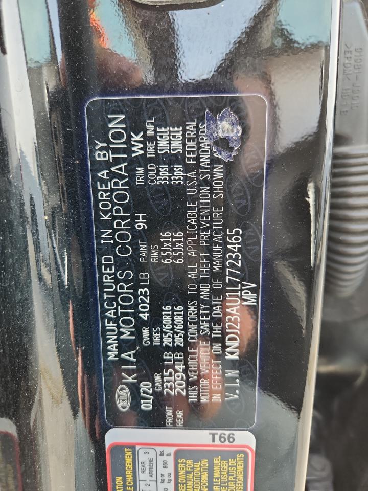 2020 Kia Soul Lx VIN: KNDJ23AU1L7723465 Lot: 93676785