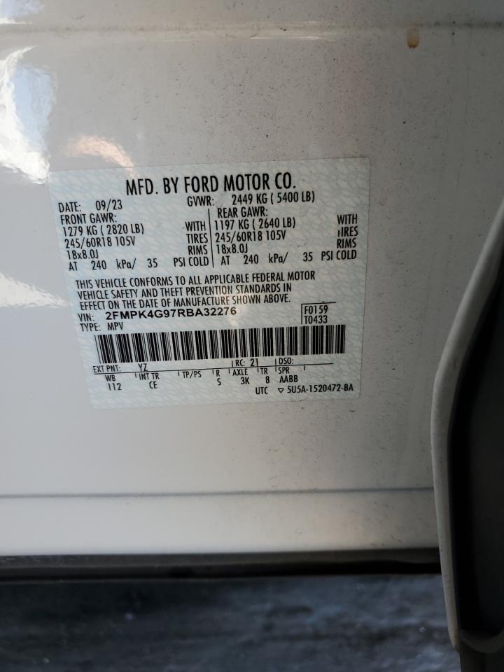 2024 Ford Edge Se VIN: 2FMPK4G97RBA32276 Lot: 91042985