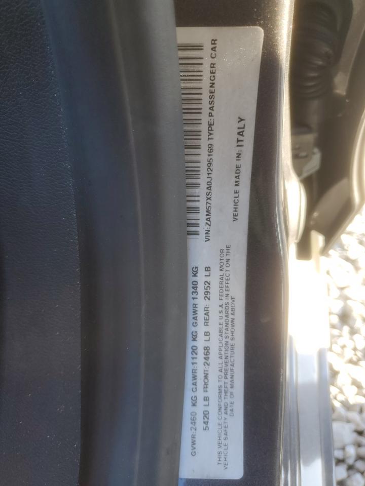 2018 Maserati Ghibli VIN: ZAM57XSA0J1295169 Lot: 92457015