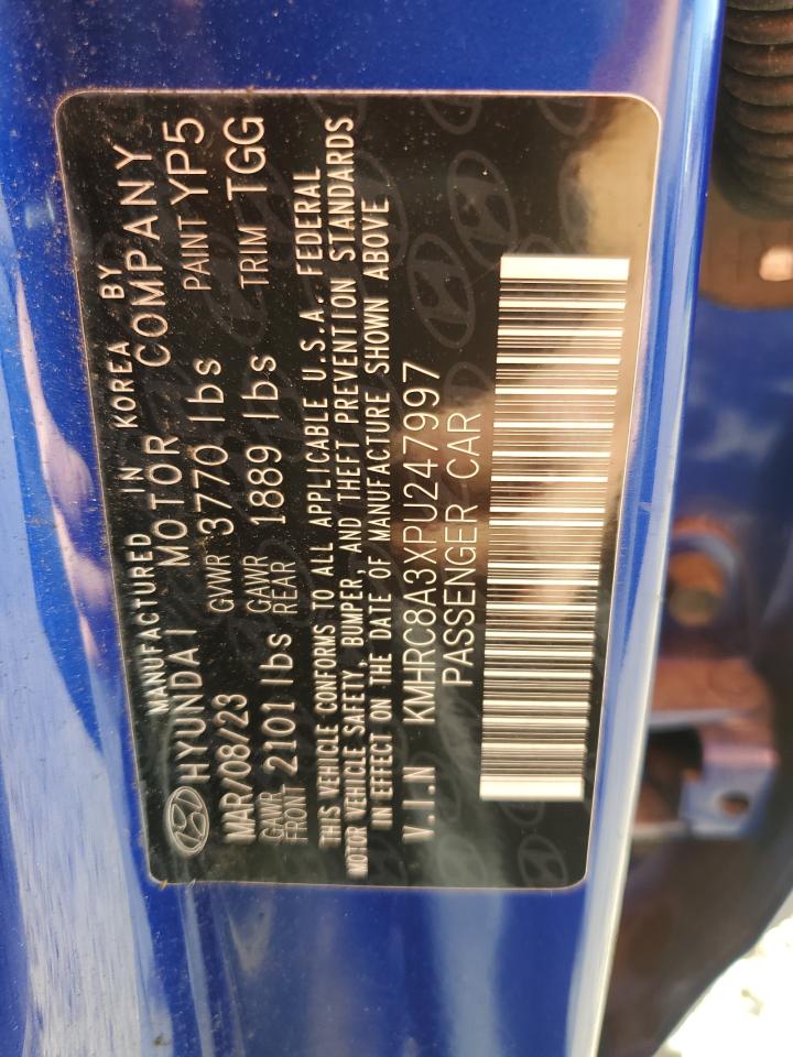 2023 Hyundai Venue Sel VIN: KMHRC8A3XPU247997 Lot: 93326945