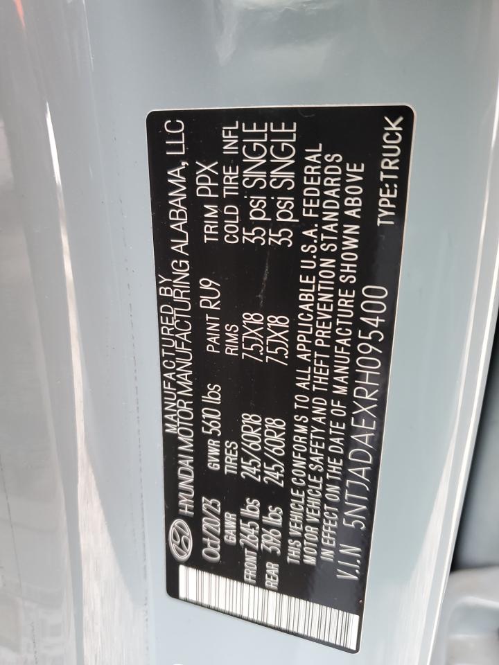 2024 Hyundai Santa Cruz Se VIN: 5NTJADAEXRH095400 Lot: 91741365