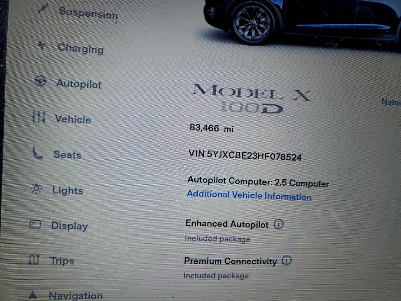 2017 Tesla Model X VIN: 5YJXCBE23HF078524 Lot: 93341045