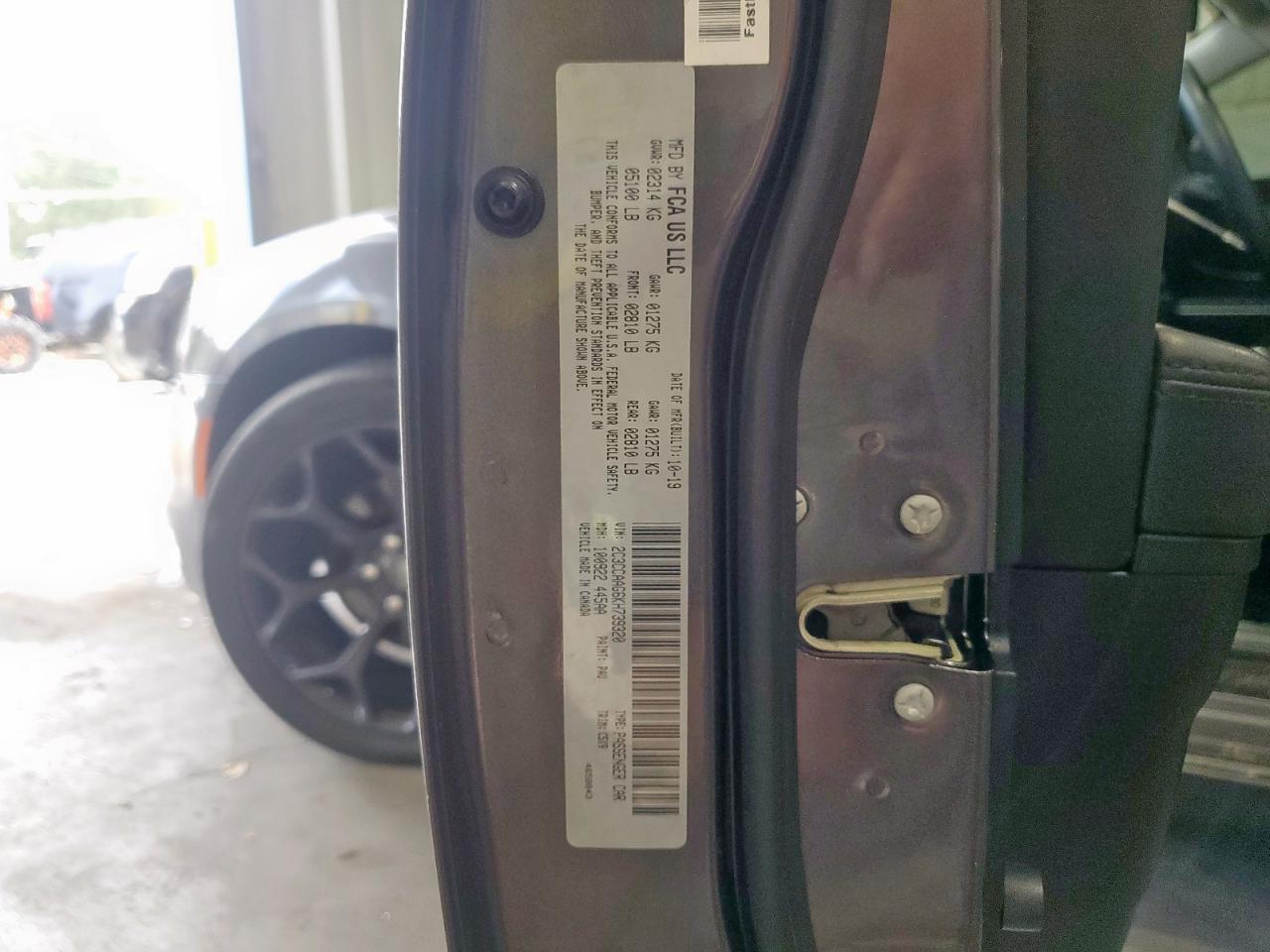 2019 Chrysler 300 Touring VIN: 2C3CCAAG6KH739320 Lot: 93618925