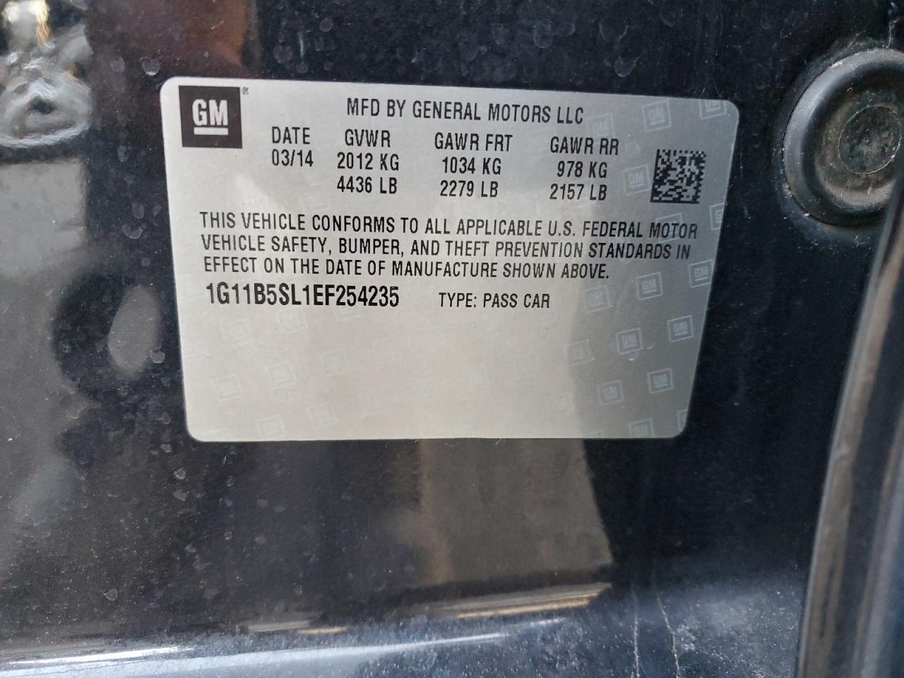 2014 Chevrolet Malibu Ls VIN: 1G11B5SL1EF254235 Lot: 93410195