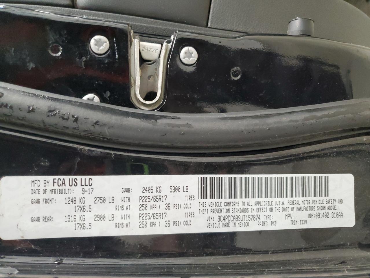 2018 Dodge Journey Se VIN: 3C4PDCAB9JT157874 Lot: 93263165