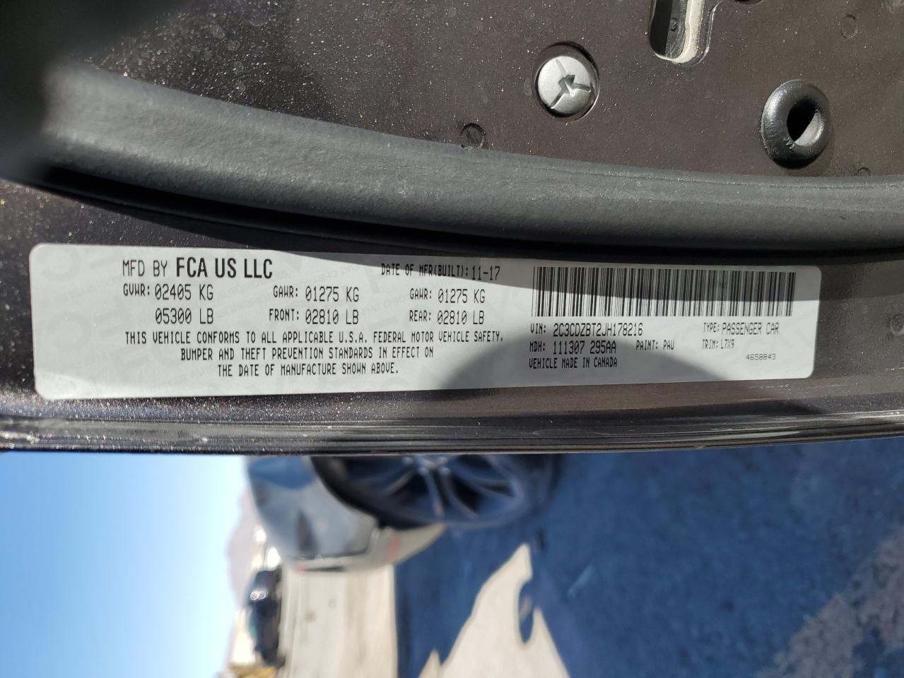 2018 Dodge Challenger R/T VIN: 2C3CDZBT2JH178216 Lot: 91277565