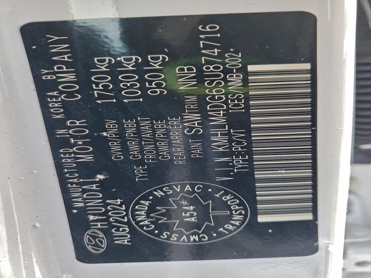 2025 Hyundai Elantra Sel Sport VIN: KMHLM4DG6SU874716 Lot: 93766425