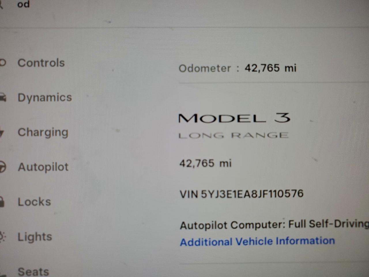 2018 Tesla Model 3 VIN: 5YJ3E1EA8JF110576 Lot: 93467585