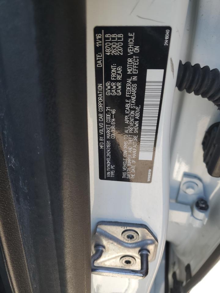 2017 Volvo S60 Dynamic VIN: YV140MTL2H2431691 Lot: 91589585