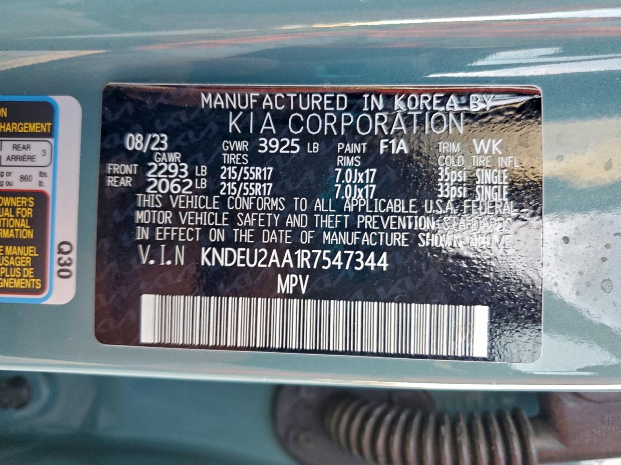 2024 Kia Seltos S VIN: KNDEU2AA1R7547344 Lot: 94753995