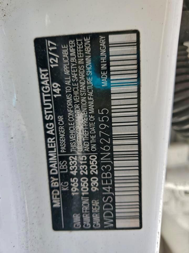 2018 Mercedes-Benz Cla 250 VIN: WDDSJ4EB3JN627955 Lot: 93243935