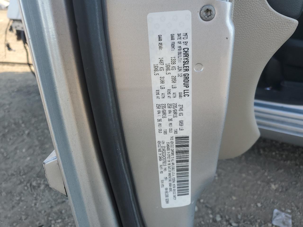 2012 Dodge Grand Caravan Sxt VIN: 2C4RDGCGXCR378219 Lot: 91382525