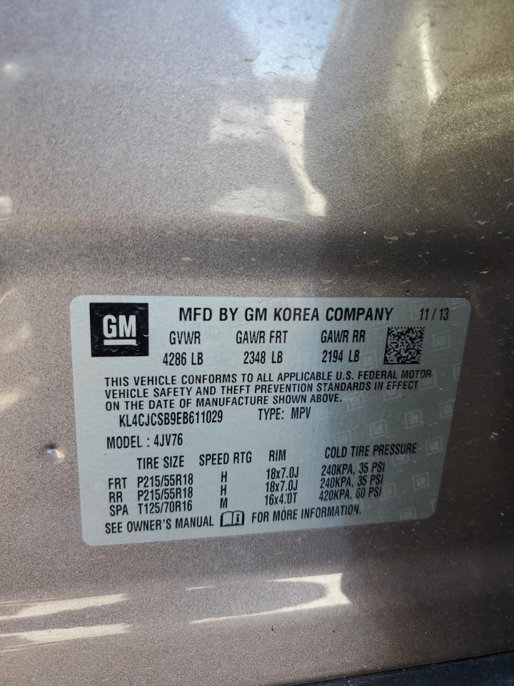 2014 Buick Encore VIN: KL4CJCSB9EB611029 Lot: 91279355