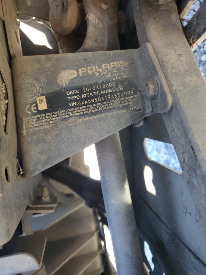 2009 Polaris Sportsman 500-Efi VIN: 4XADN50A19A552999 Lot: 91065855