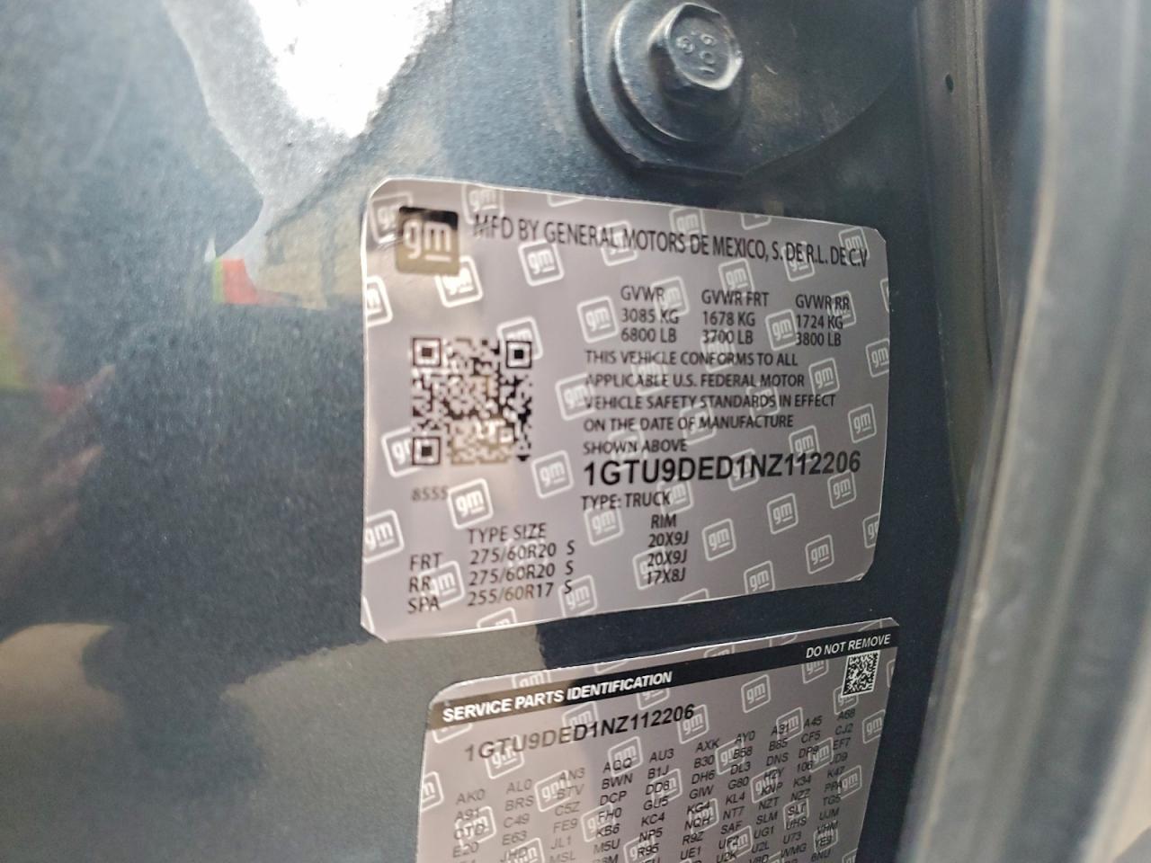 2021 GMC Sierra K1500 At4 VIN: 1GTP9EED9MZ302577 Lot: 93455885