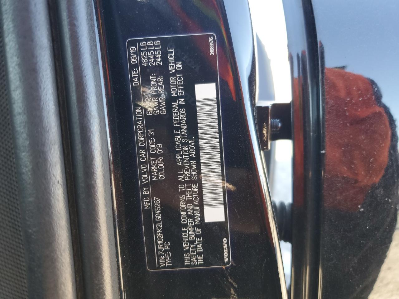 2020 Volvo S60 T5 Momentum VIN: 7JR102FK2LG045267 Lot: 91559775