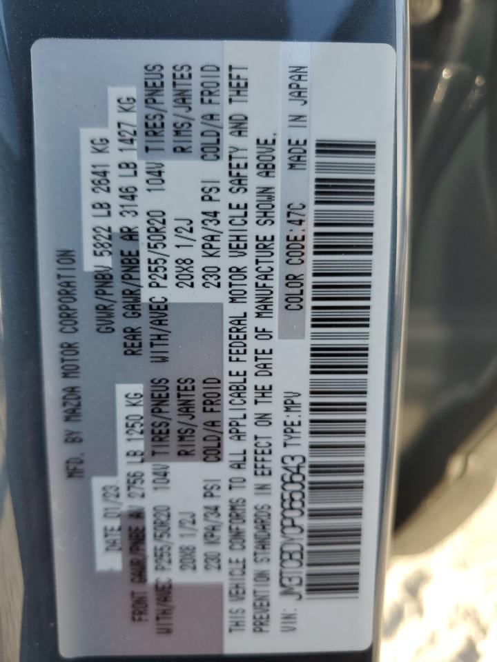 2023 Mazda Cx-9 Grand Touring VIN: JM3TCBDY0P0650643 Lot: 92376225