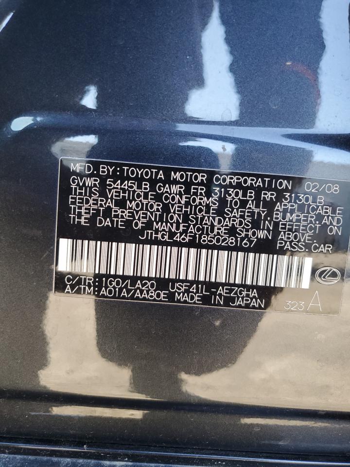 2008 Lexus Ls 460L VIN: JTHGL46F185028167 Lot: 90859595