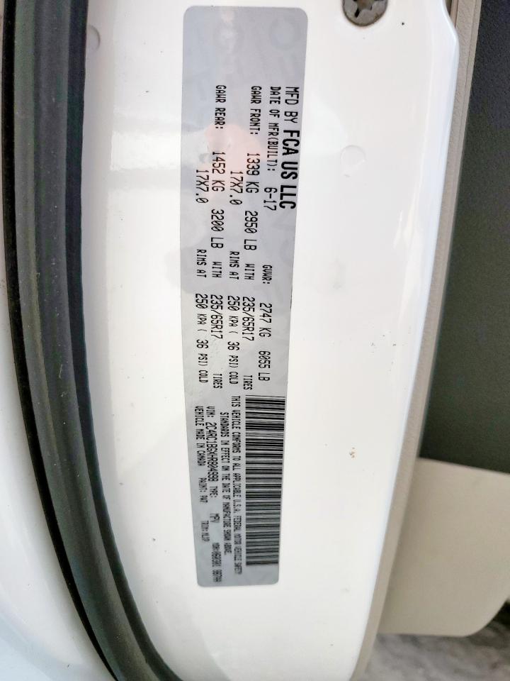 2017 Chrysler Pacifica Touring L VIN: 2C4RC1BGXHR804998 Lot: 93525675