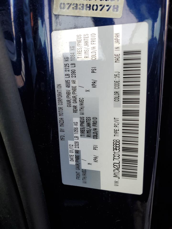 2012 Mazda 5 VIN: JM1CW2DL7C0135668 Lot: 86331735