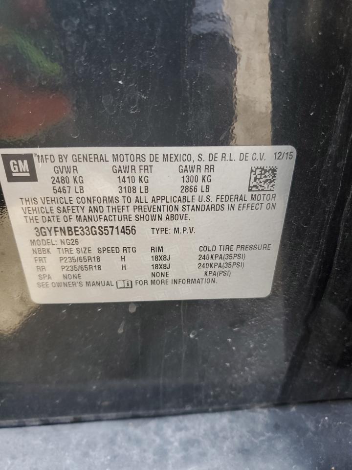 2016 Cadillac Srx Luxury Collection VIN: 3GYFNBE33GS571456 Lot: 91488195