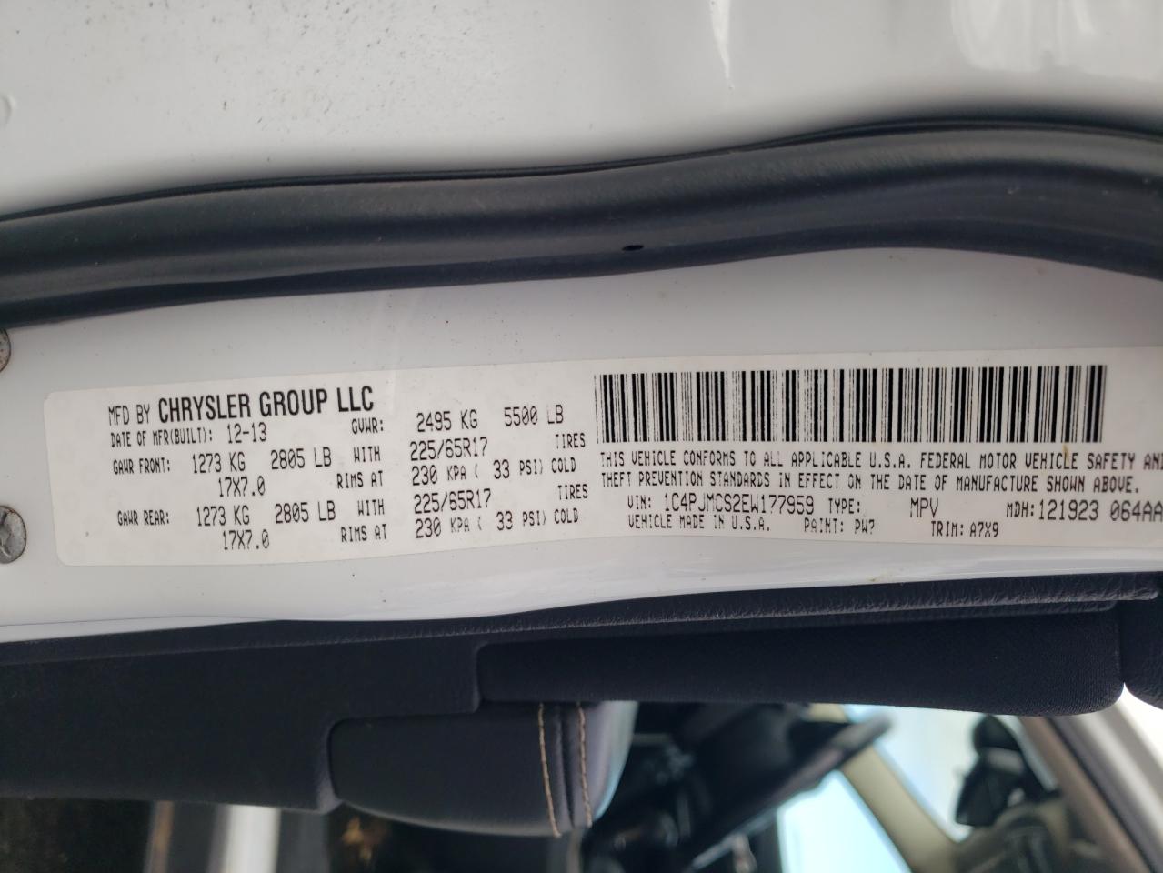 2014 Jeep Cherokee Latitude VIN: 1C4PJMCS2EW177959 Lot: 93564575