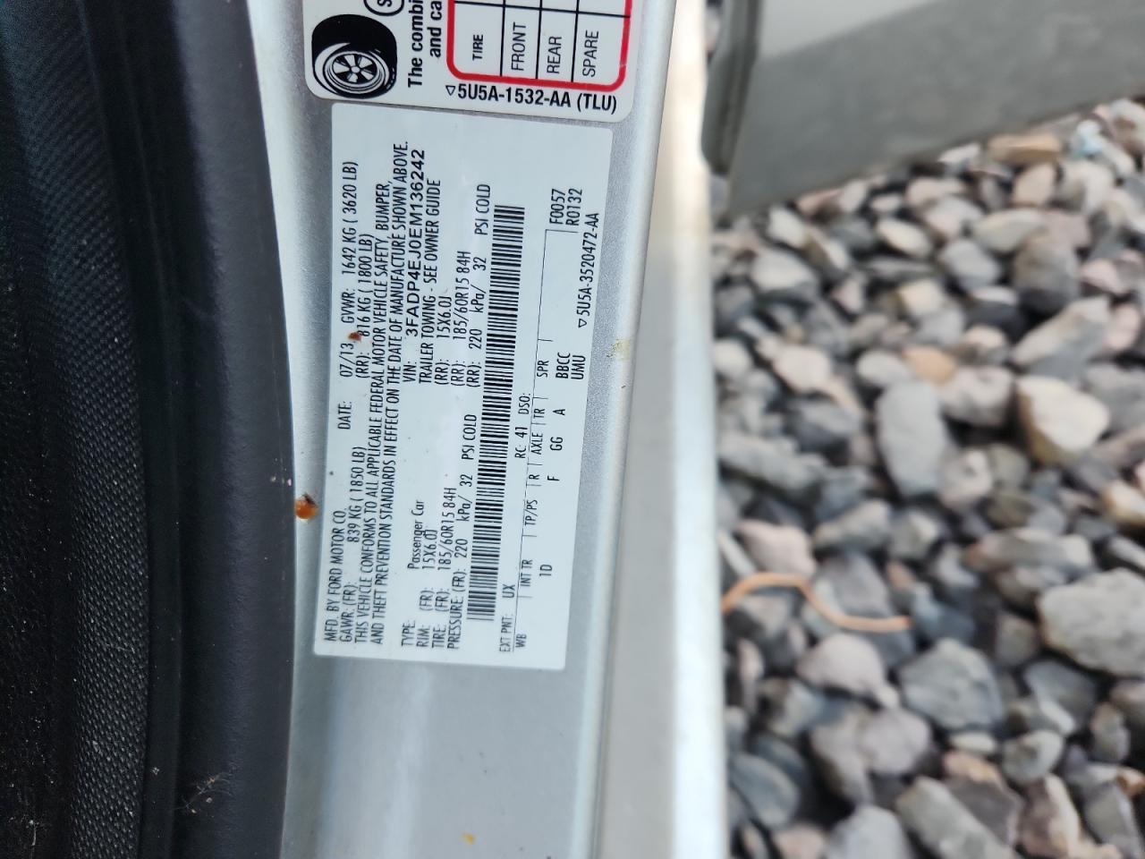 2014 Ford Fiesta Se VIN: 3FADP4EJ0EM136242 Lot: 91477315