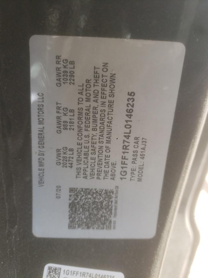 2020 Chevrolet Camaro Lz VIN: 1G1FF1R74L0146235 Lot: 92784625