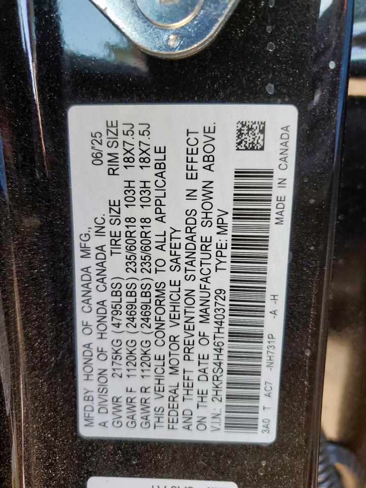 2026 Honda Cr-V Ex VIN: 2HKRS4H46TH403729 Lot: 92094755