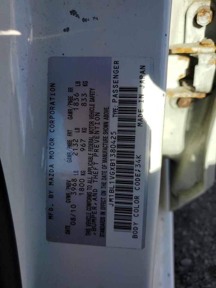 2011 Mazda 3 I VIN: JM1BL1VGXB1380425 Lot: 92133465