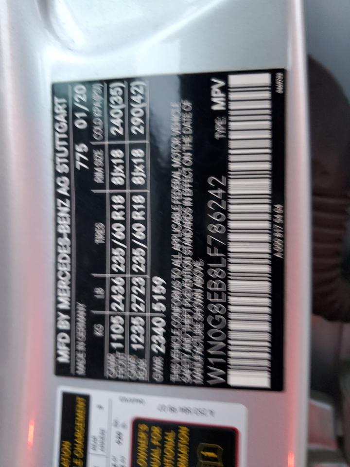 2020 Mercedes-Benz Glc 300 4Matic VIN: W1N0G8EB8LF786242 Lot: 90726125