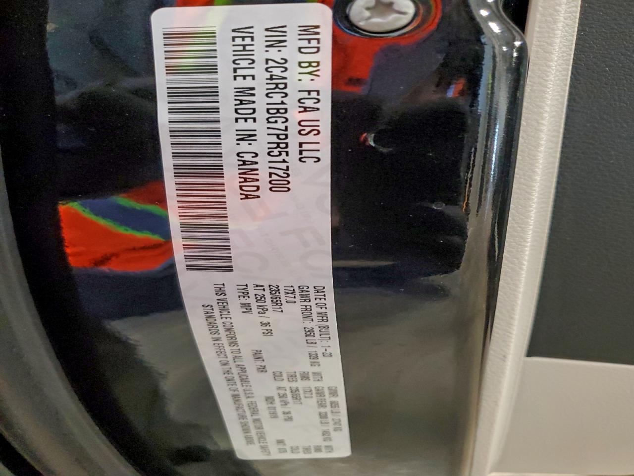 2023 Chrysler Pacifica Touring L VIN: 2C4RC1BG7PR517200 Lot: 93283985